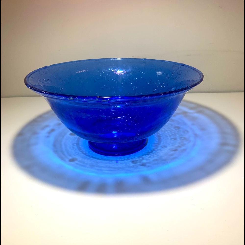 Murano Bubble Art Glass 11” Serving or Fruit Bowl